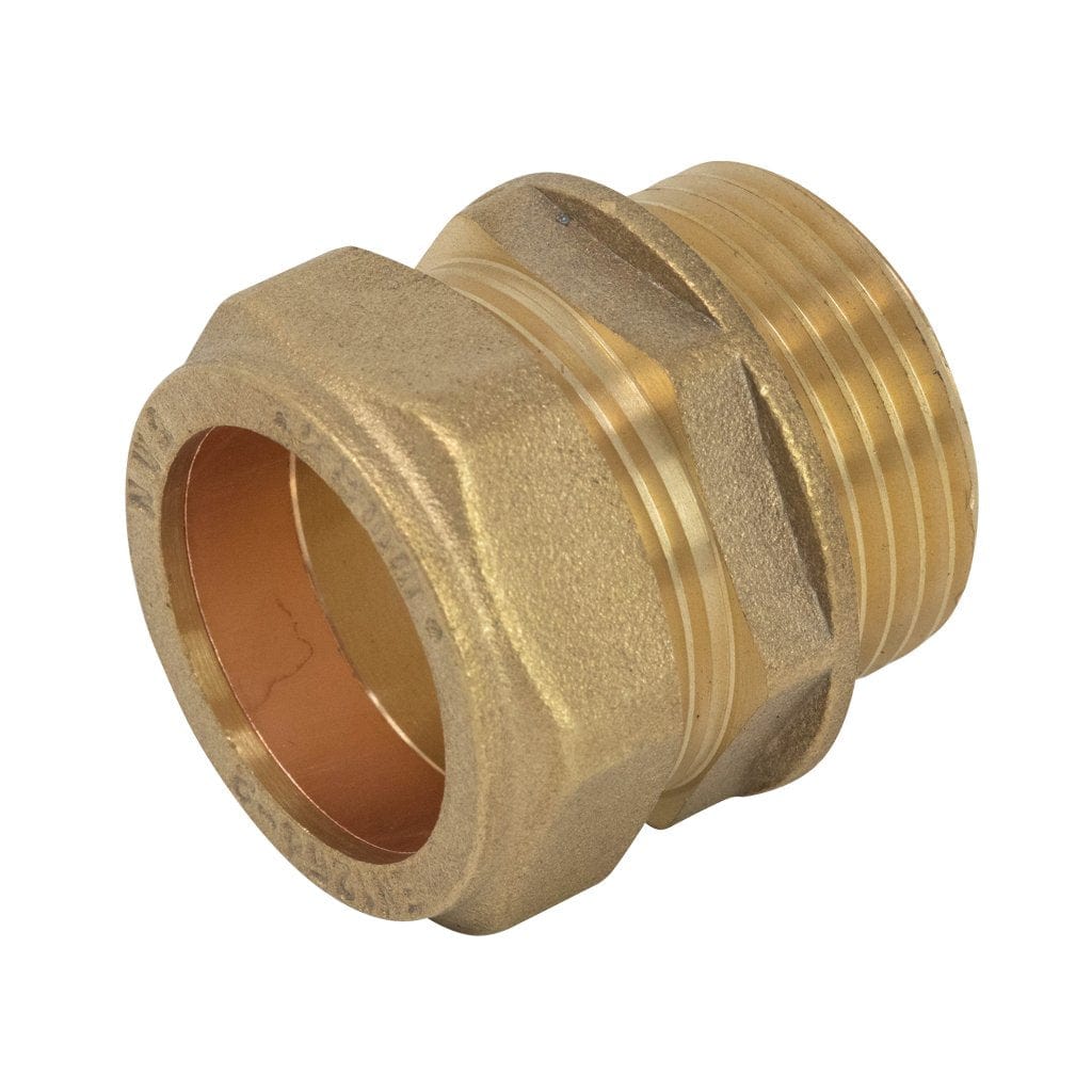 Compression 8mm x 1/4" Straight Connector Male Iron
