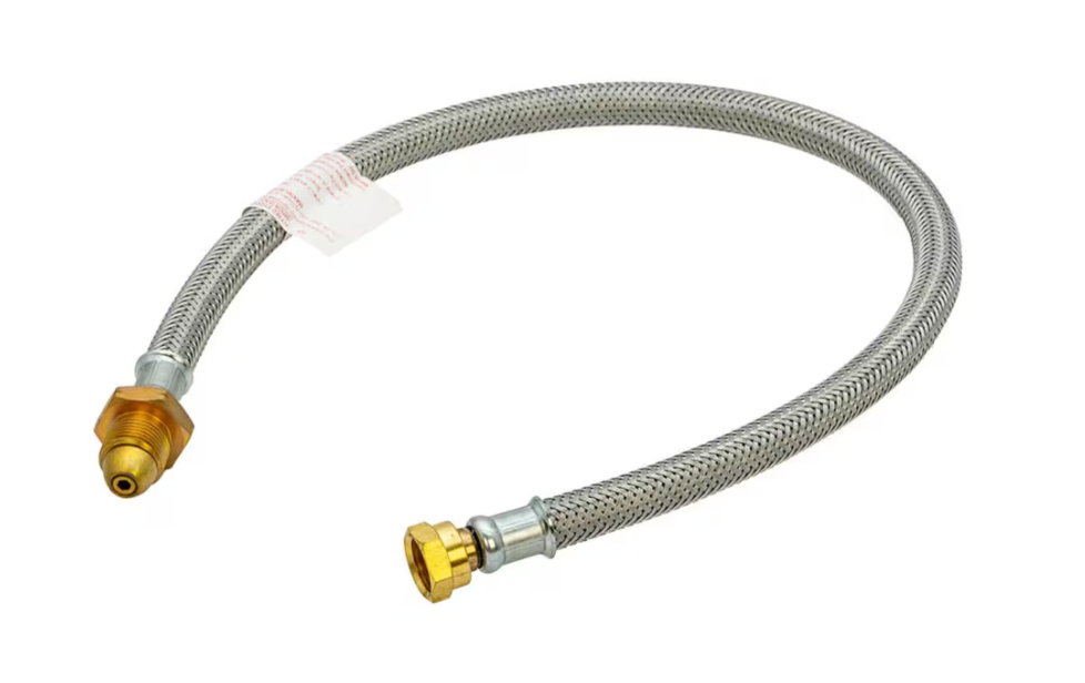 0.89m POL x W20 Over Braided NRV Gas Pigtail Hose