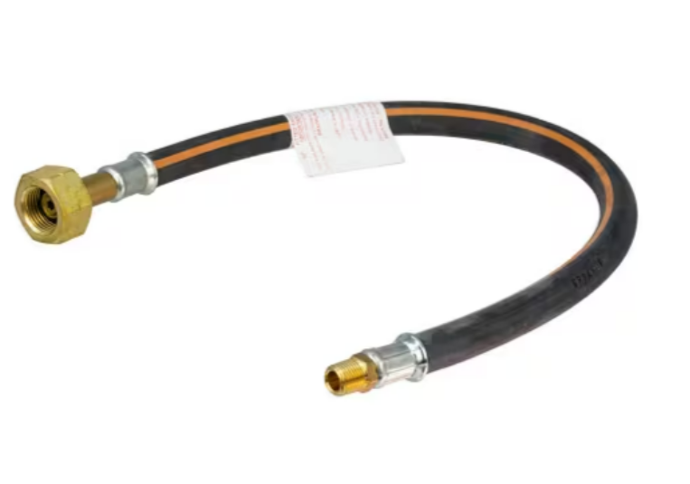 0.5m (20") NR Butane Nut x 1/4" BSP Male T - Propane/Butane Gas Pigtail