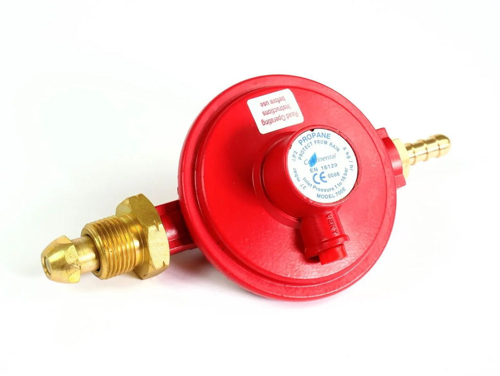 LPG Propane Gas Regulator, 4KG per hr 37mbar, with 8mm hose connection R700E KIT