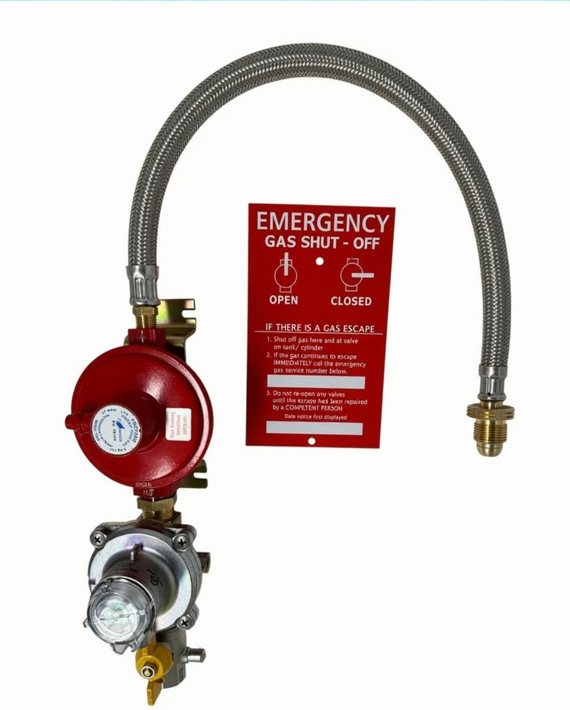 Single OPSO Propane Regulator Kit With Braided POL Pigtail