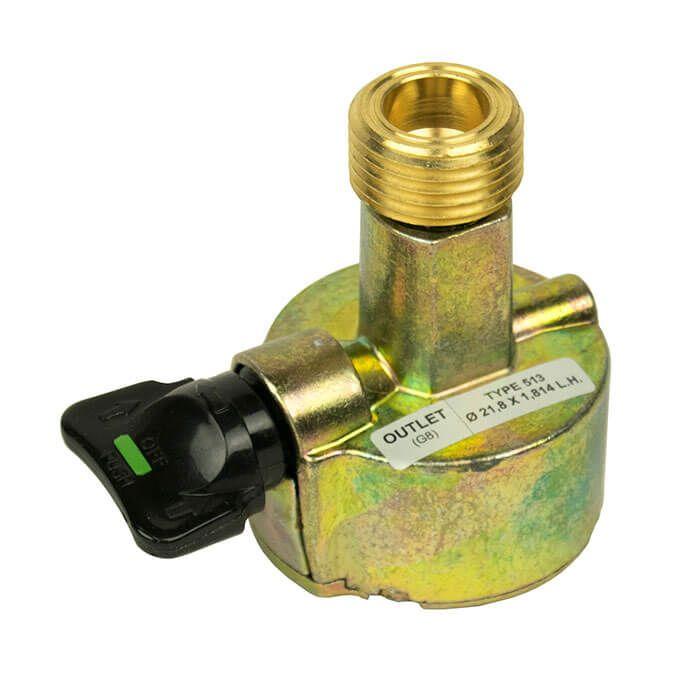 Kosangas Gaslow 27mm Clip-on Propane Gas Cylinder Adaptor - Top Entry