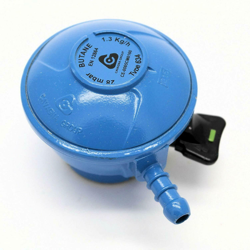 Cavagna Butane 21mm Clip On Gas Regulator 28mbar - Caravan