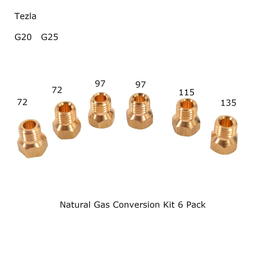 Natural Gas Jet Set -6 Burner Hob Injector Nozzle Conversion Kit