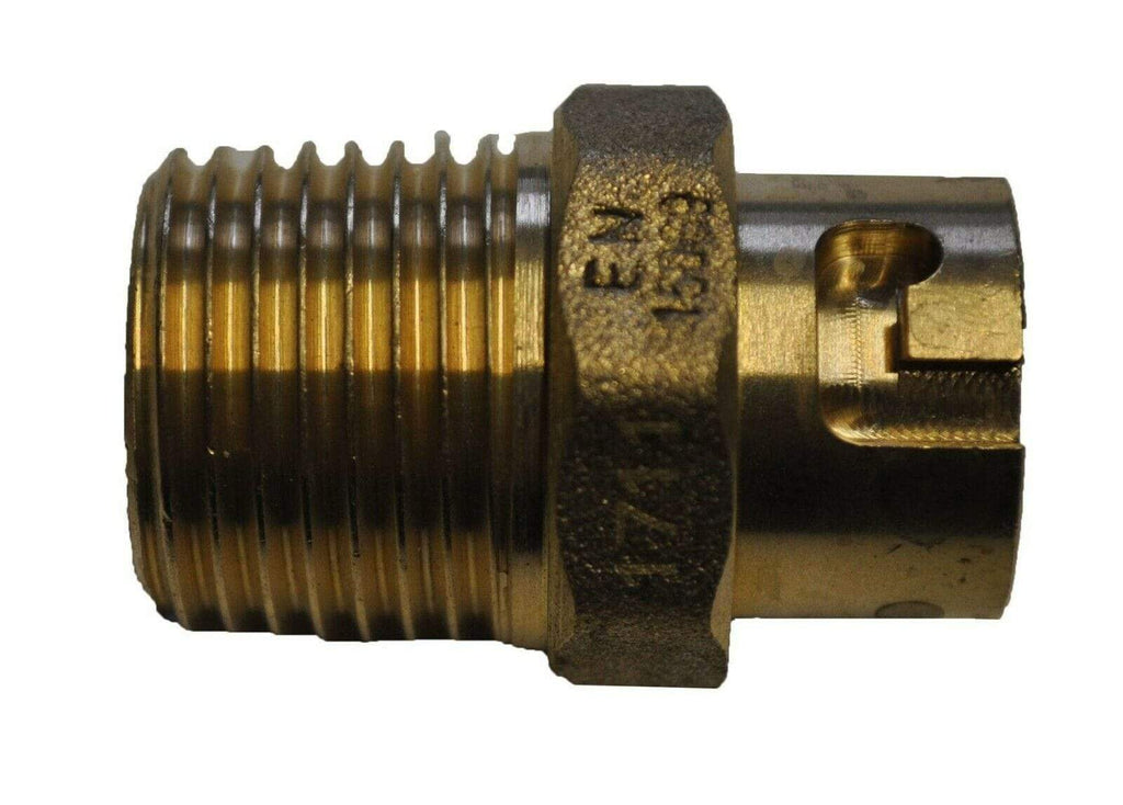 Salvus 1/2" BSP Gas Micropoint Straight Bayonet Socket Brass Cooker