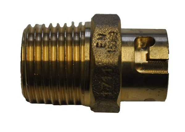 Adaptador De Micropunto Para Gas Butano – Enchufe Bayoneta Recto 1/2" BSP De Latón | Salvus